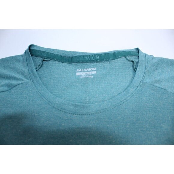 Soloman Activewear SS Shirt L Blue Green Outdoor Hiking Workout Lightweight - Picture 5 of 7